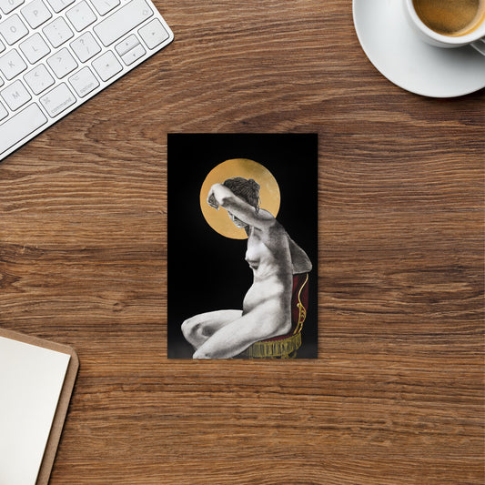 Art Card -UNFORGIVEN - single-sided, quality printed card, suitable for adults, nude with halo, Niki Mcqueen